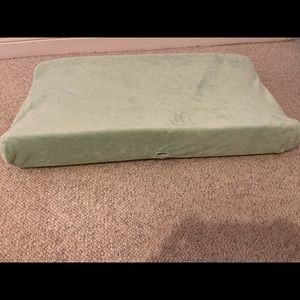 Green changing pad cover
